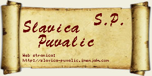 Slavica Puvalić vizit kartica